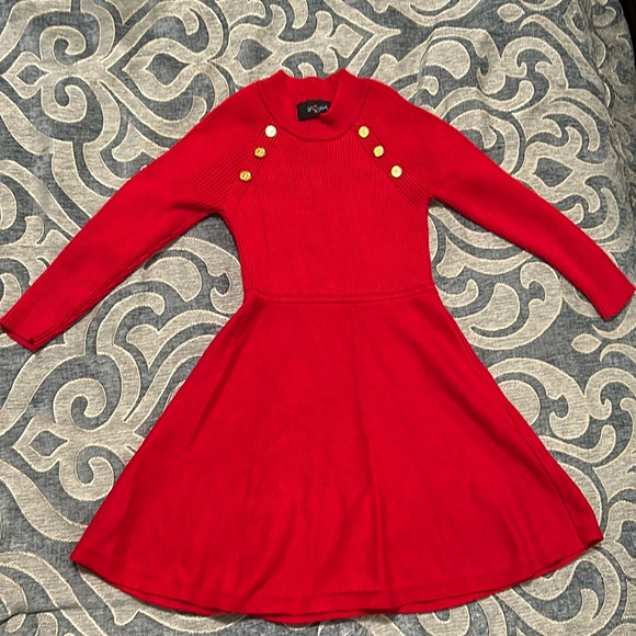 Raglan Sleeve Button Detailed Sweater Dress - Picture 1 of 3